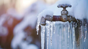 frozen pipes on a texas home