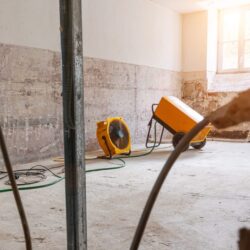 rebuilding an Old real estate apartment, prepared and ready for renovate after flood damage